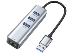 CONCENTRADOR USB 3.0 A ETHERNET/3 USB 3.0 ABLEWE USB3.0-ET-03