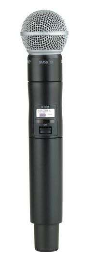 MICROFONO SHURE GLXD2/SM58 DIGITAL HANDHELD WIRELESS C/SM58 (Z3: 2.4 5.8 GHZ)