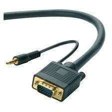 CABLE VGA 1.8MTS M/M CON CONECTOR 3.5 AUDIO # 180-281 PARTS EXPRESS