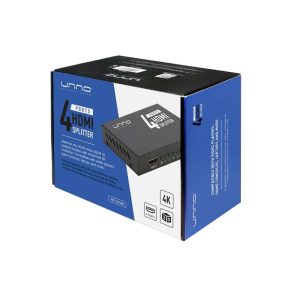 SPLITTER HDMI 4 VIAS 3D/2K/4K UNNO TECKNO HB1205BK #728662223086