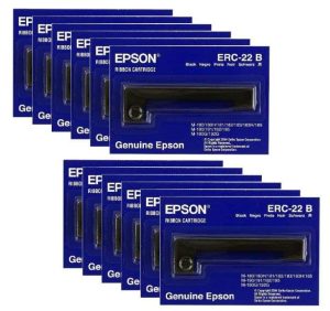 CINTA EPSON ERC-22B PAQ. 12 UNIDADES NEGRO