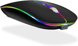 MOUSE BLUETOOTH RECARGABLE KLO LED/NEGRO #B07W1F2JB4