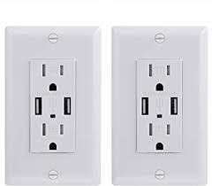 TOMA CORRIENTE CON 2 USB 15A SKY-USBR-2A SKY