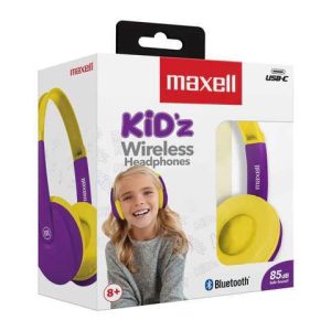 AUDIFONO BLUETOOTH MAXELL HP-BT350 MORADO/AMARILLO P/NIÑOS 348366