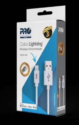 CABLE USB A LIGHTNING 1MT CAUS-100L PROELECTRONICS