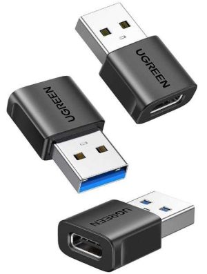 ADAPTADOR USB C A USB 3.0 H-M UGREEN US701 PAQ. 3 UN 10GBPS