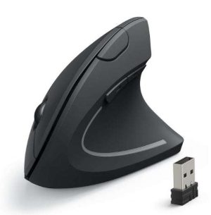 MOUSE ERGONÓMICO, VERTICAL E INALÁMBRICO 2.4G DE ANKER NEGRO