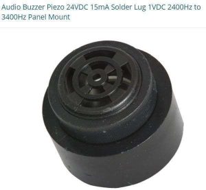 SIRENA PIEZO 24VDC 15MA 24 VDC 2400HZ TO 3400HZ # 32602