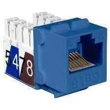 TOMA RJ45 P/PLACA CAT6 NKJ-6502 AZUL QUEST