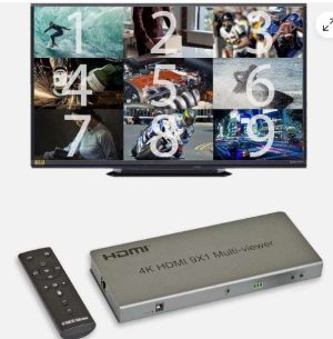 9-CHANNEL HDMI MULTI-VIEWER/SCREEN DIVIDER/SWITCH 1080P/4K@30HZ | 11 VIEW MODES