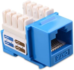TOMA MODULAR RJ45 CAT6A AZUL