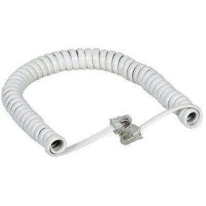 CABLE ESPIRAL BLANCO 7.5MTS #KR-209-25-WH NIPPON