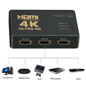 SWITCH HDMI 3 VIAS 4K GRM HDMI-ULTRA HD