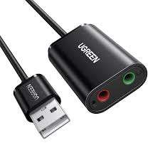 CONVERTIDOR AUDIO UGREEN US205 USB-A A 3.5MM 30724
