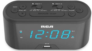 RELOJ DESPERTADOR RC571 RCA NUMEROS GRANDES/USB