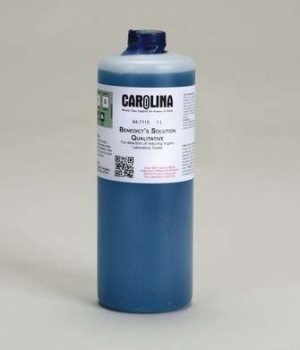 SOLUCIÓN DE BENEDICT, CUALITATIVA, GRADO LABORATORIO, 1L. #847115 CAROLINA BIOLOGICAL.