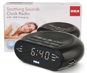 RADIO RELOJ DESPERTADOR RCA RCS27 NEGRO