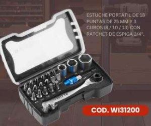 ESTUCHE DE PUNTAS Y CUBOS 24PCS WITTE #WI31200