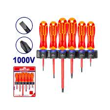 JUEGO DE DESATORNILLADORES 6PCS MANGO EMTOP AISLANTE