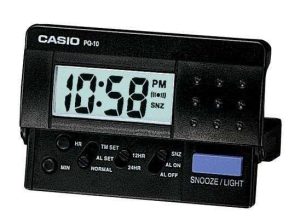 RELOJ DESPERTADOR CASIO PQ-10-1 NEGRO
