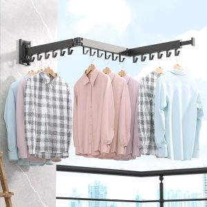 PERCHERO DE PARED RETRACTIL PARA COLGAR ROPA BOQORAD #B091L66V5C