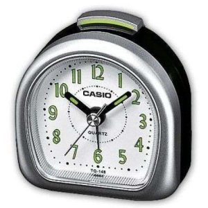 RELOJ DESPERTADOR CASIO TQ-148-8 NEGRO/PLATEADO