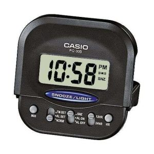 RELOJ DESPERTADOR CASIO PQ-30B-1 NEGRO DIGITAL