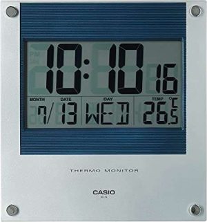 RELOJ PARED CASIO ID-11-2 GRIS/AZUL
