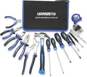 KIT DE HERRAMIENTAS URASISTO PARA EL HOGAR 24 PZ #B093NWYRK