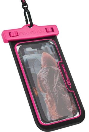 ESTUCHE IMPERMEABLE P/CELULAR SEAWAG_NEXTB3 NEGRO/ROSA 6.9"