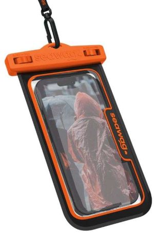 ESTUCHE IMPERMEABLE P/CELULAR SEAWAG_NEXTB5 NEGRO/NARANJA 6.9"