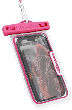 ESTUCHE IMPERMEABLE P/CELULAR SEAWAG_NEXTW3 BLANCO/ROSA 6.9"