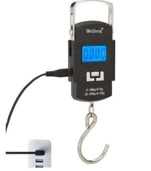 BALANZA TIPO GANCHO P/MALETA RECARGABLE FS01 110LBS/55KGS WEIHEIG