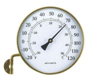TERMOMETRO 6" DE PARED CON MONTURA ANTIQUED BRASS 04006A2 ACURITE