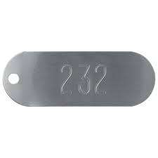 ETIQUETA DE ALUMINIO NUMERADAS RACETRACK DE 101 A 200 FORESTRY # 79196