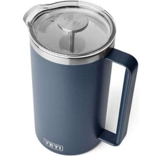 YETI CAFETERA DE PRENSA FRANCESA RAMBLER CON FILTRO GROUNDSCONTROL AZUL