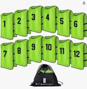 CHALECO DE ENTRENAMIENTO PRÁCTICA DE FÚTBOL ATLÉTICO BROOMAN SCRIMMAGE VERDE TALLA L