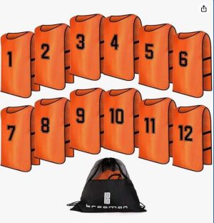 CHALECO DE ENTRENAMIENTO PRÁCTICA DE FÚTBOL ATLÉTICO BROOMAN SCRIMMAGE NARANJA TALLA M