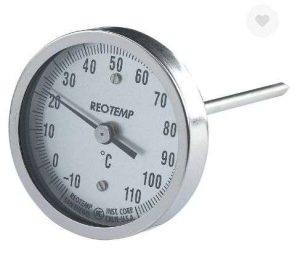 TERMÓMETRO BIMETÁLICO DE ACERO INOXIDABLE REOTEMP 6"" -10 °C A +110 °C 89238