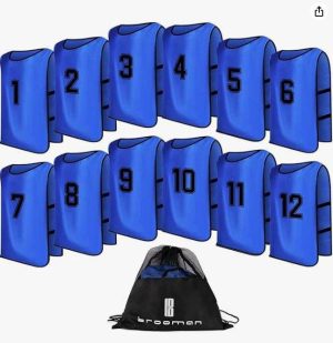 CHALECO DE ENTRENAMIENTO PRÁCTICA DE FÚTBOL ATLÉTICO BROOMAN SCRIMMAGE AZUL TALLA M
