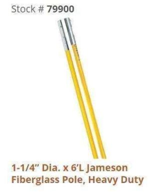 EXTENSION PODADORA 1 1/4" X 6' JAMESON FG6 FIBRA VIDRIO # 79900