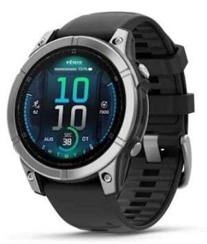 FENIX E AMOLED 47MM STAINLESS STEEL WITH BLACK GARMIN #010-03025-02