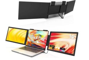 EXTENSOR DE PANTALLA TRIPLE PARA LAPTOP HOTYEAH, MONITOR EXTENDIDO PORTÁTIL DUAL (WINDOWS Y MACBOOK