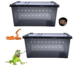 JAULA PLASTICA PARA SERPIENTES PINVNBY 2 PACK 12.6X8.7X5.9" CRITTER KEEPER