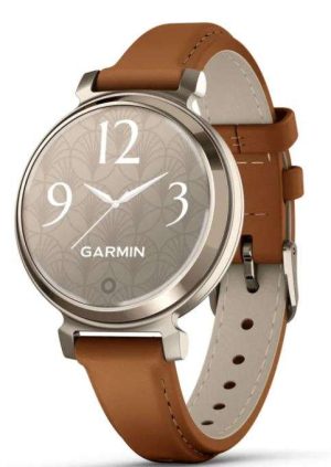GPS LILY 2 CLASICO CREMA DORADO FAJA CUERO #010-02839-02 GARMIN