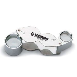 LUPA 10X-20X DUAL LINEN TESTER #3021 KONUS