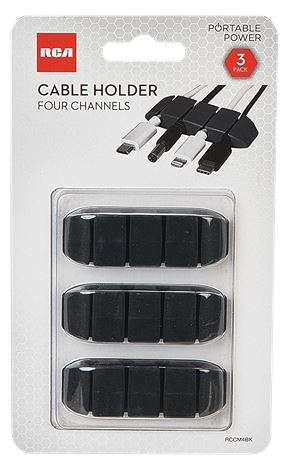 ORGANIZADOR PARA CABLE RCA 3PACK #RCCM4BK