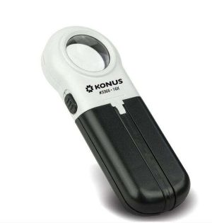 LUPA FLEXO-MINI 8X CON LUZ KONUS 3365