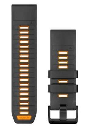 FAJA RELOJ QUICKFIT 26 P/ FENIX 5X/6X/7X GRIS/NARANJA #010-13393-05 GARMIN