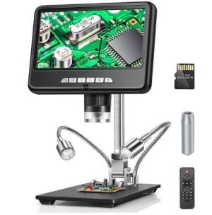 MICROSCOPIO DIGITAL CON PANTALLA DE 7" 1080P 1200X #B0CJHW9611